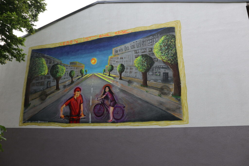 Leben ist eine Reise (Lack/Wand, 5 x 10m)