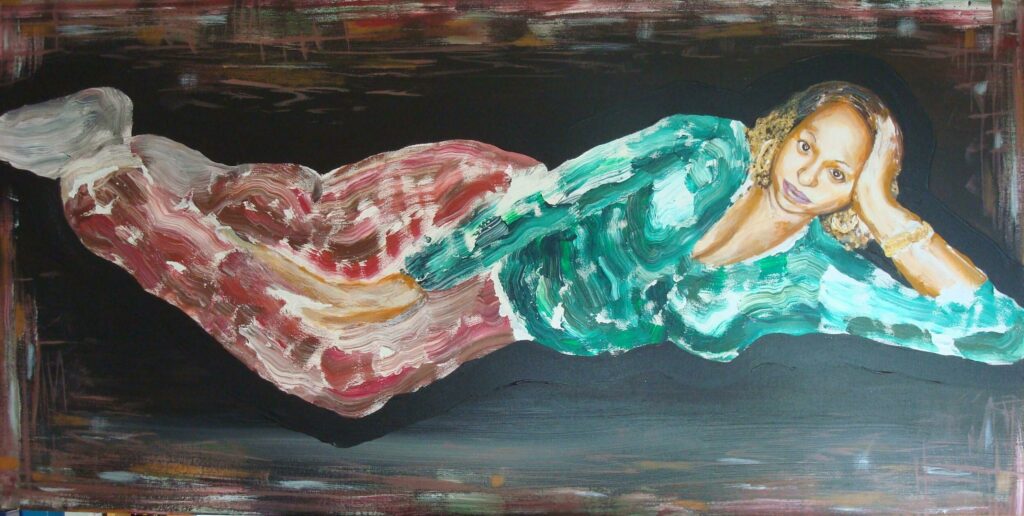 Die Liegende (Acryl/Leinwand)