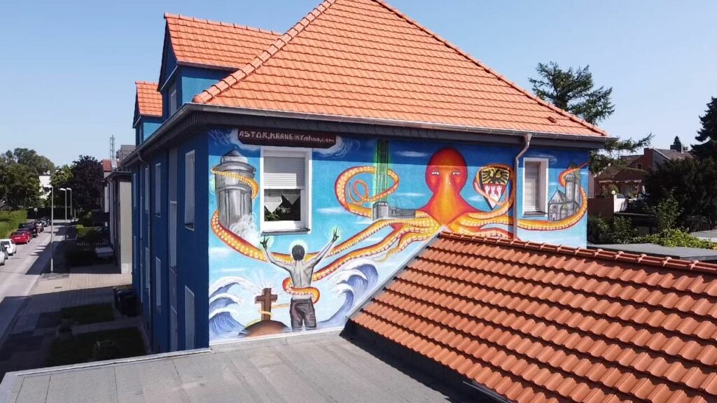 Die Krake (Lack/Wand, 10 x 5m)