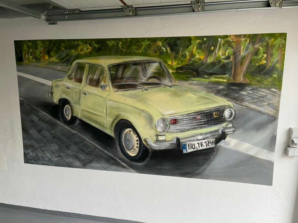 Oldtimer(Lack/Wand, 1,3 x 3,3m)