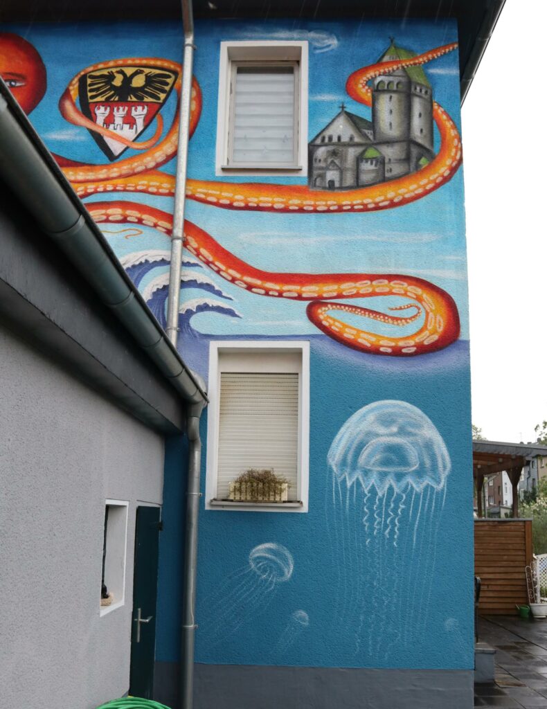 Die Krake (Lack/Wand, 10 x 5m)