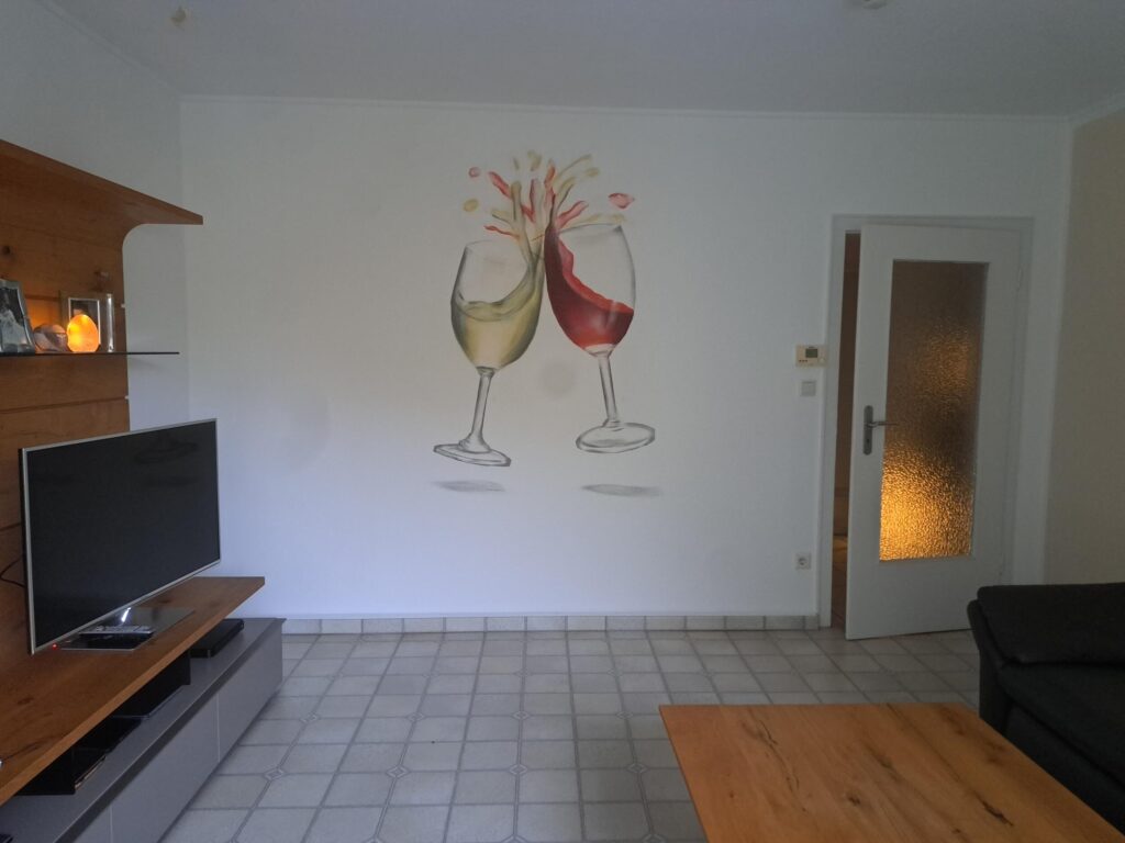Wein (Lack auf Wand, 1,5 x 1 m)
