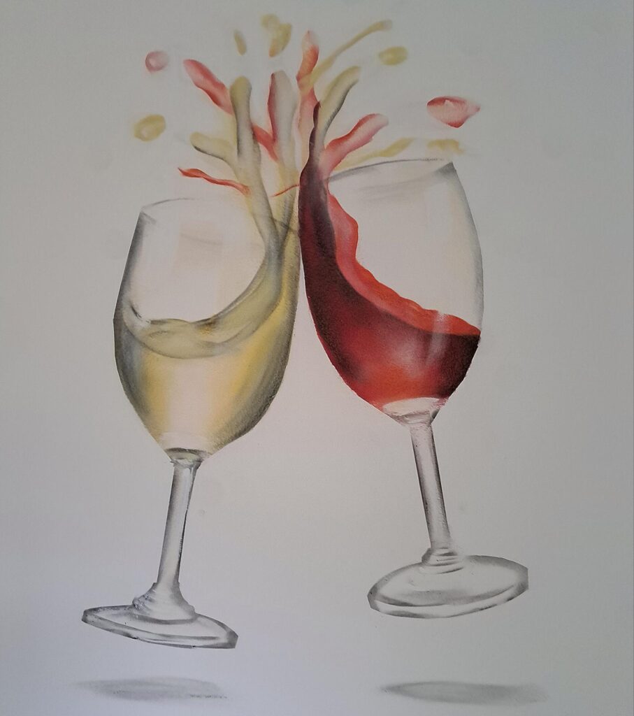 Wein (Lack auf Wand, 1,5 x 1 m)