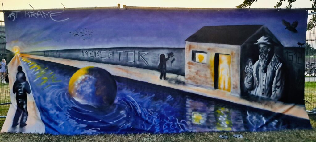 Mercators Geburtshaus (Lack/Plane, 5 x 2 m)