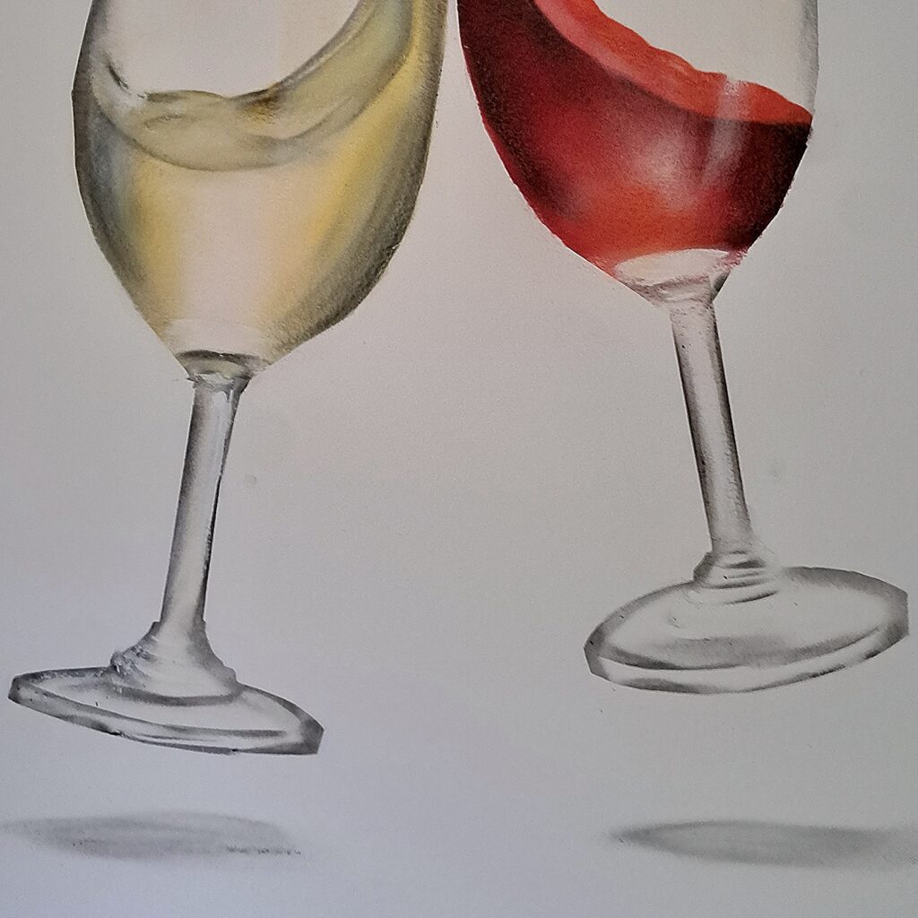 Wein (Lack auf Wand, 1,5 x 1 m)