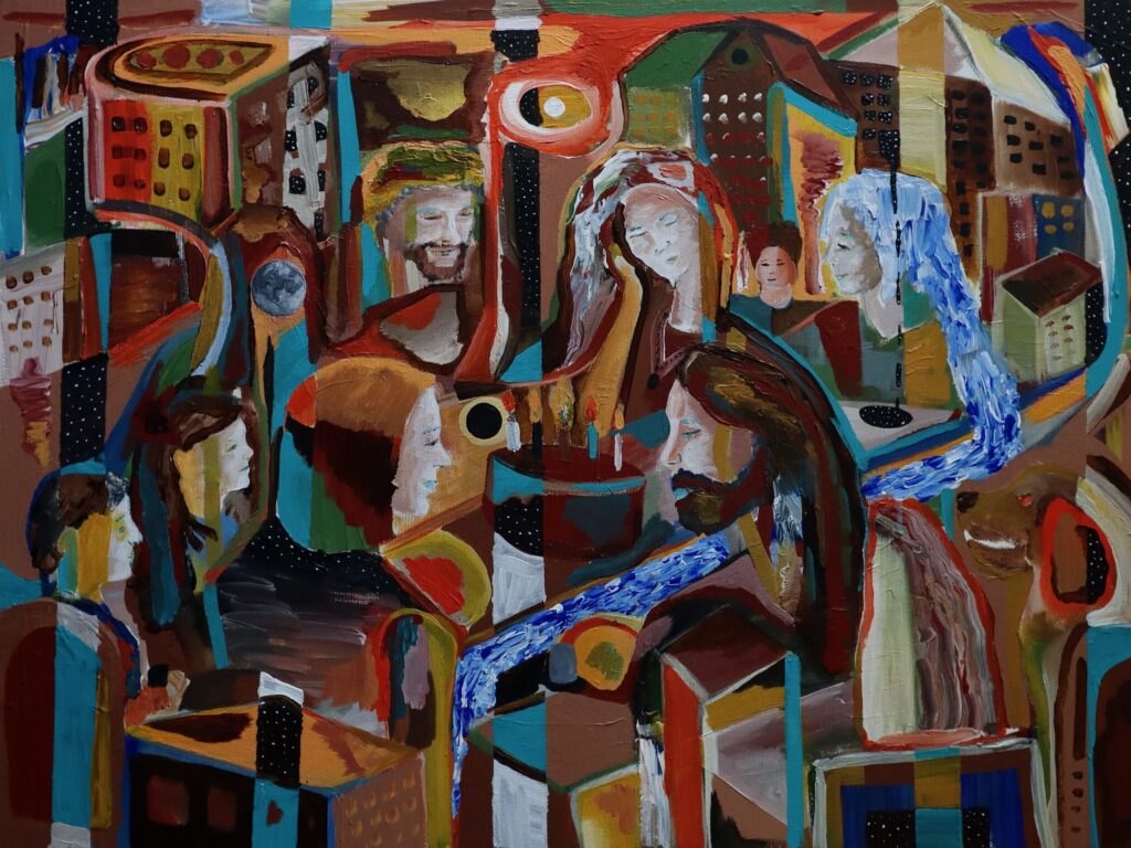 Fünf Sekunden des Geburtstags (Acryl/Leinwand 60 x 80 cm - 2026)